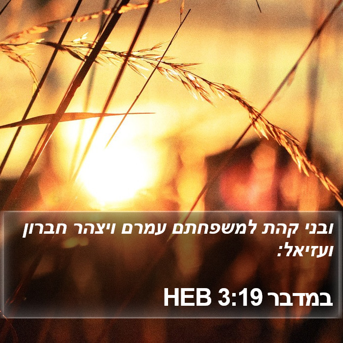 במדבר 3:19 HEB Bible Study