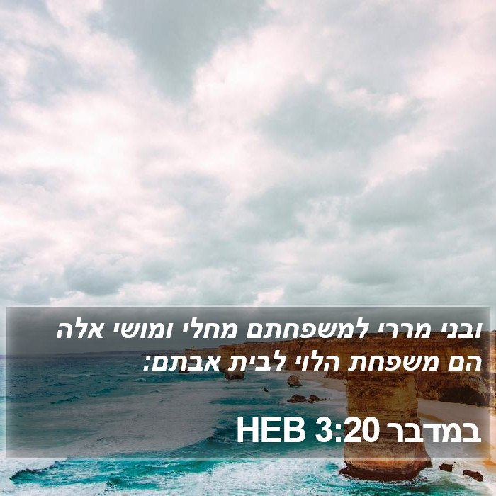 במדבר 3:20 HEB Bible Study