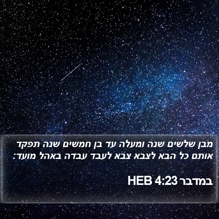 במדבר 4:23 HEB Bible Study