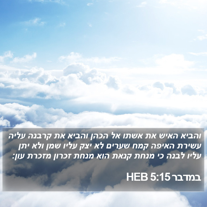 במדבר 5:15 HEB Bible Study