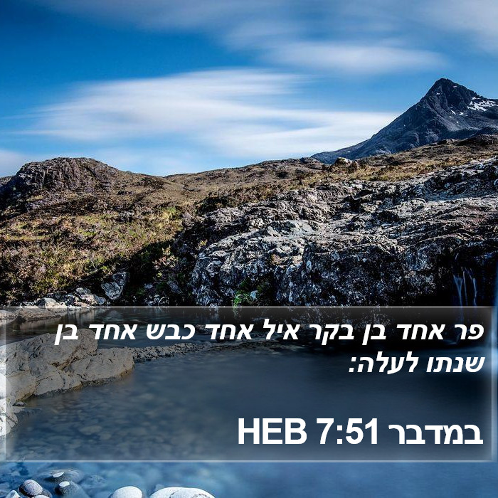 במדבר 7:51 HEB Bible Study