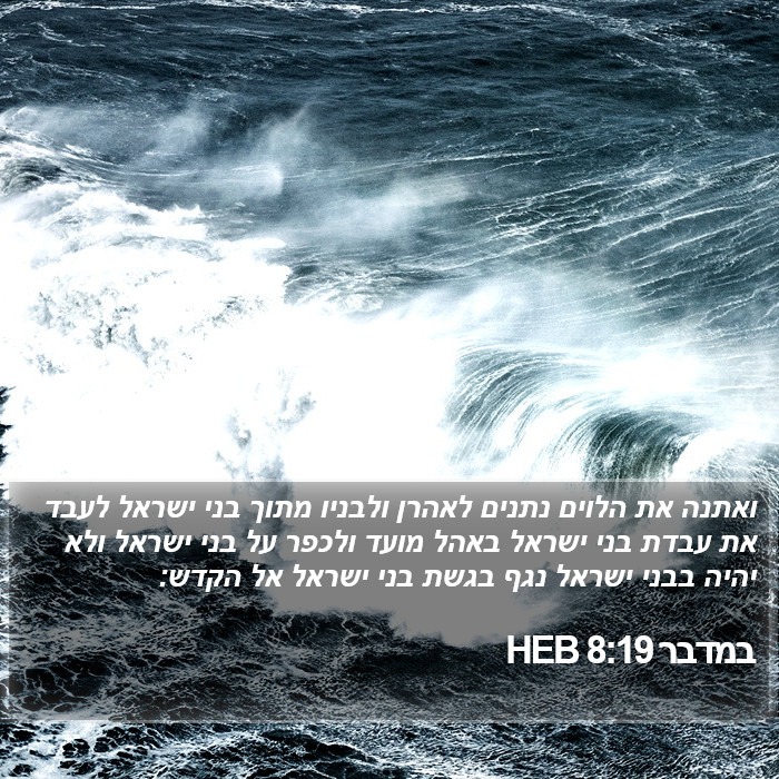 במדבר 8:19 HEB Bible Study