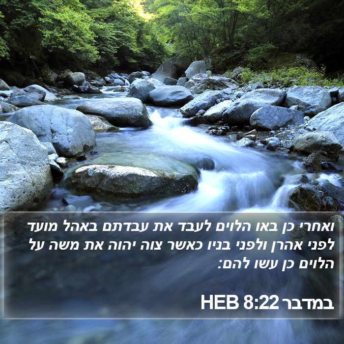 במדבר 8:22 HEB Bible Study