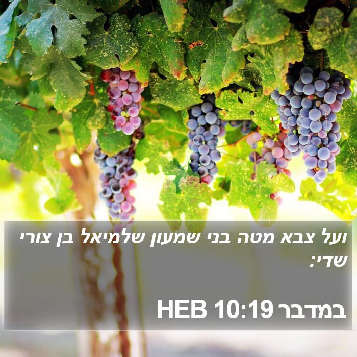 במדבר 10:19 HEB Bible Study