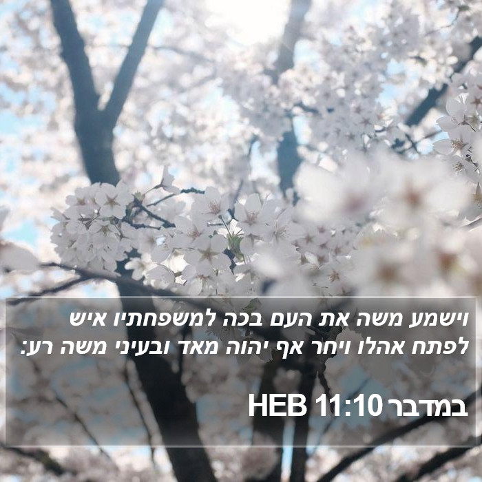 במדבר 11:10 HEB Bible Study