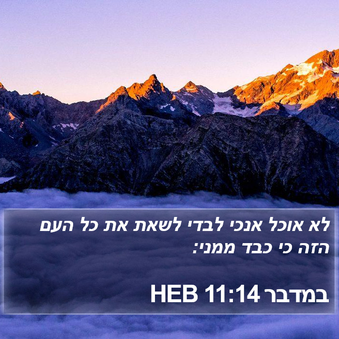 במדבר 11:14 HEB Bible Study