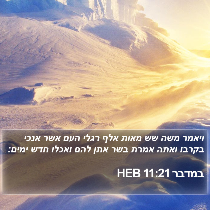 במדבר 11:21 HEB Bible Study