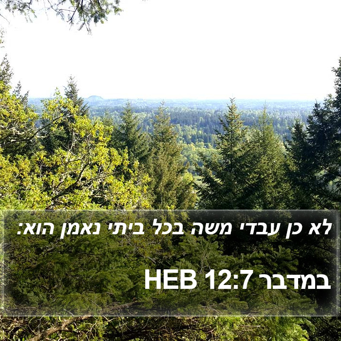 במדבר 12:7 HEB Bible Study