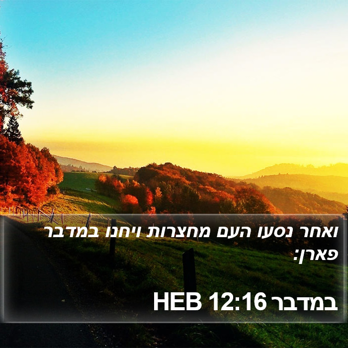 במדבר 12:16 HEB Bible Study