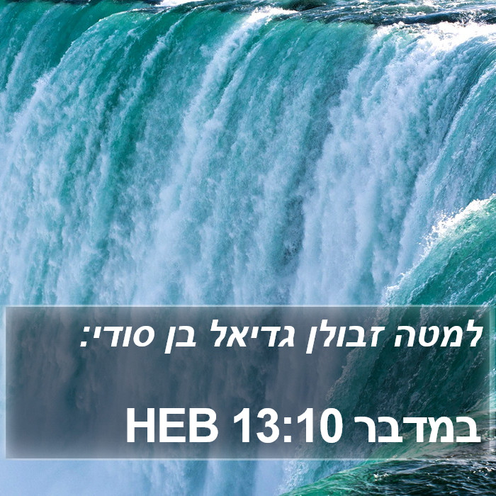 במדבר 13:10 HEB Bible Study