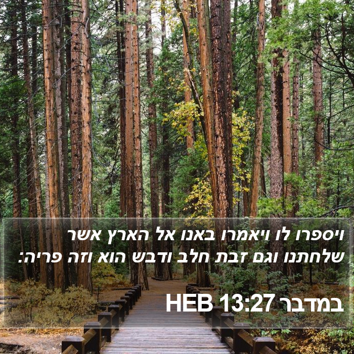 במדבר 13:27 HEB Bible Study