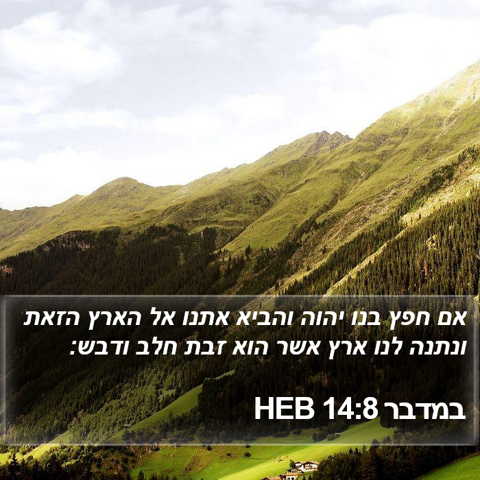 במדבר 14:8 HEB Bible Study