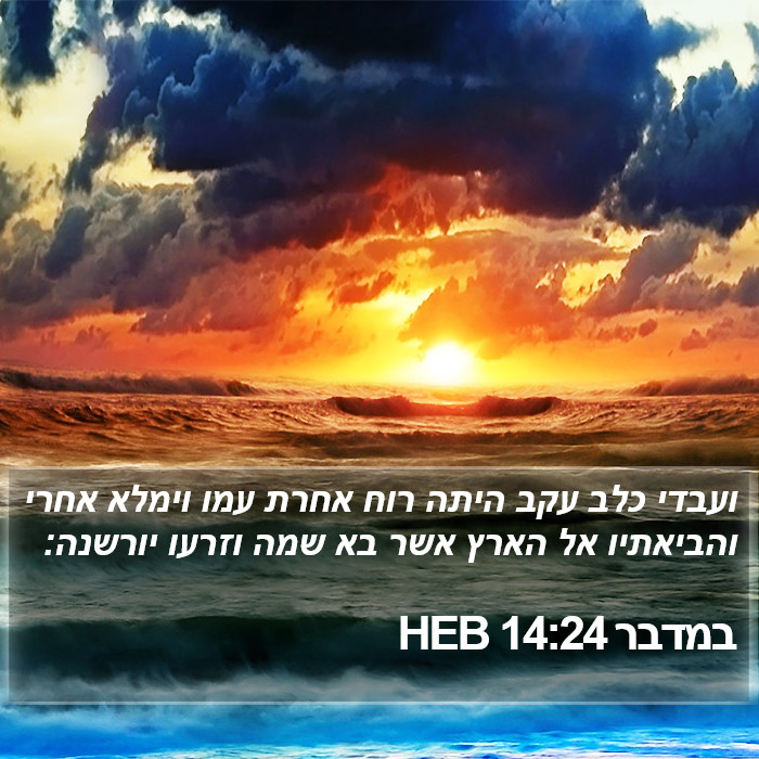 במדבר 14:24 HEB Bible Study