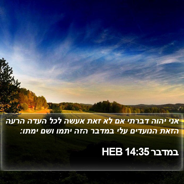 במדבר 14:35 HEB Bible Study