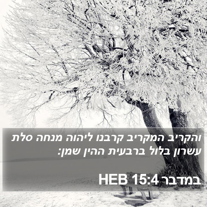 במדבר 15:4 HEB Bible Study