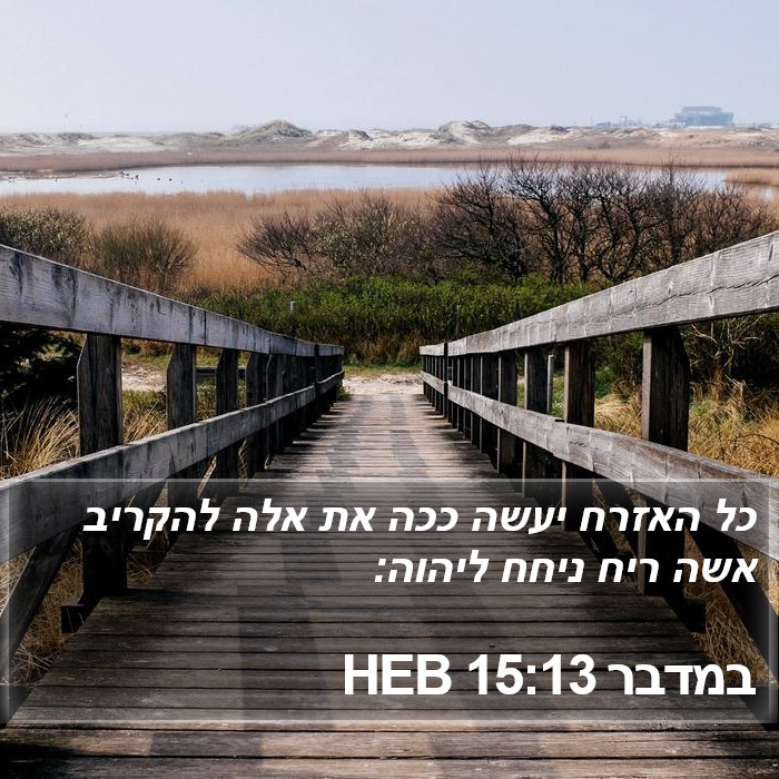 במדבר 15:13 HEB Bible Study