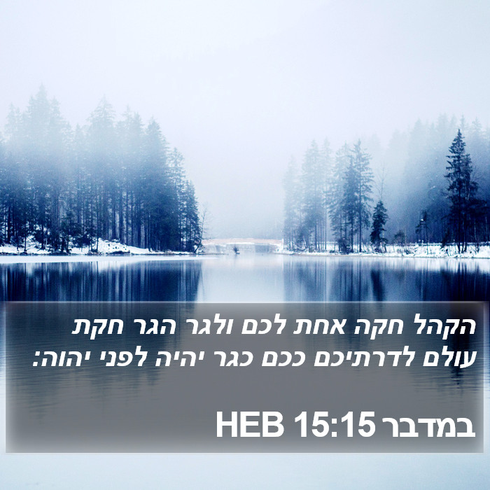 במדבר 15:15 HEB Bible Study