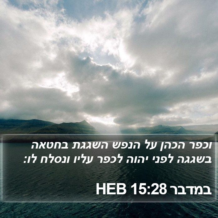 במדבר 15:28 HEB Bible Study