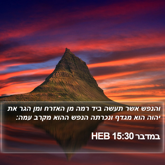 במדבר 15:30 HEB Bible Study