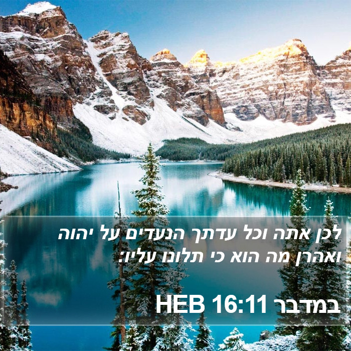 במדבר 16:11 HEB Bible Study