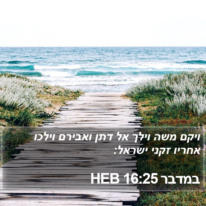 במדבר 16:25 HEB Bible Study