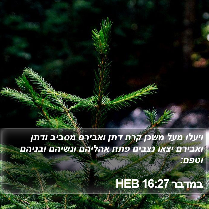 במדבר 16:27 HEB Bible Study