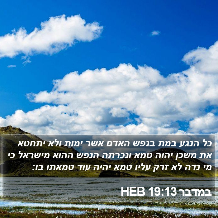 במדבר 19:13 HEB Bible Study