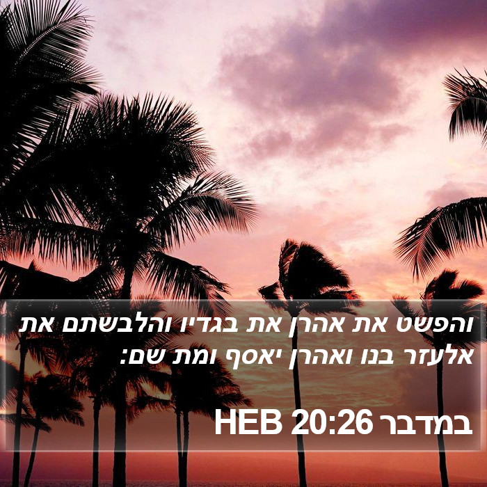 במדבר 20:26 HEB Bible Study