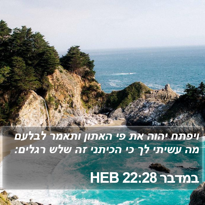 במדבר 22:28 HEB Bible Study