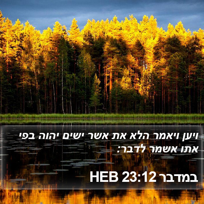 במדבר 23:12 HEB Bible Study