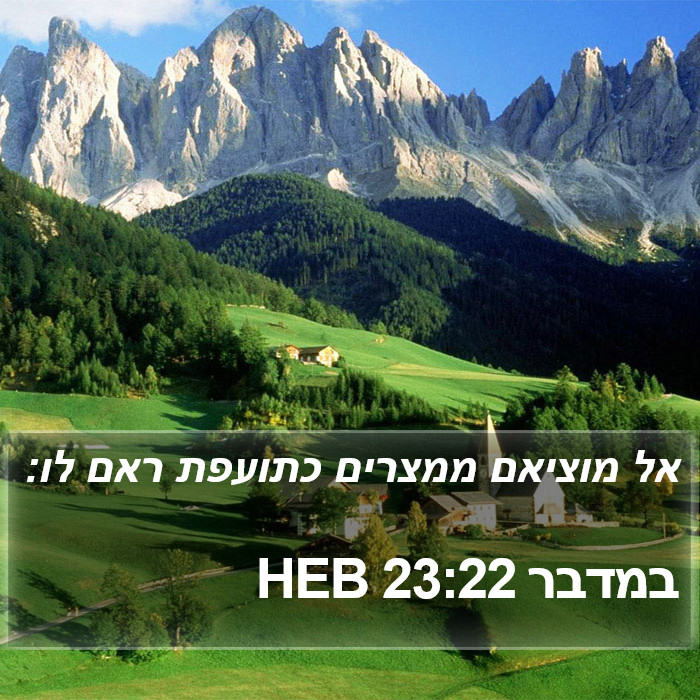 במדבר 23:22 HEB Bible Study