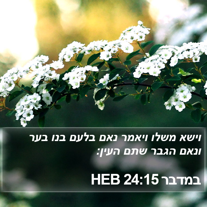 במדבר 24:15 HEB Bible Study