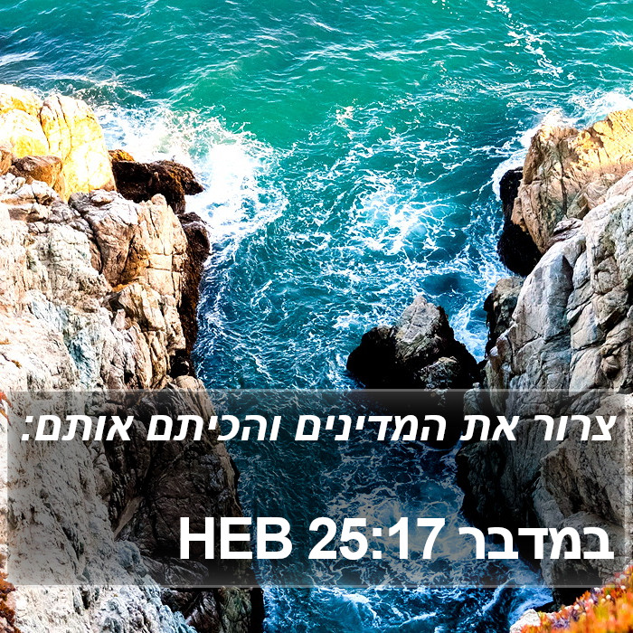 במדבר 25:17 HEB Bible Study