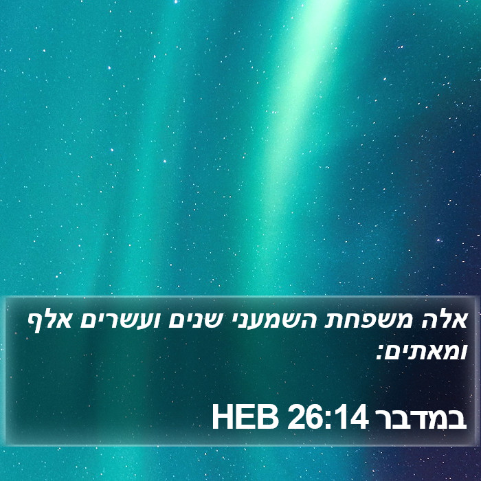 במדבר 26:14 HEB Bible Study