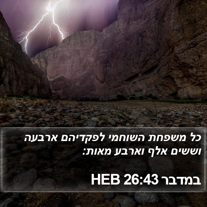 במדבר 26:43 HEB Bible Study