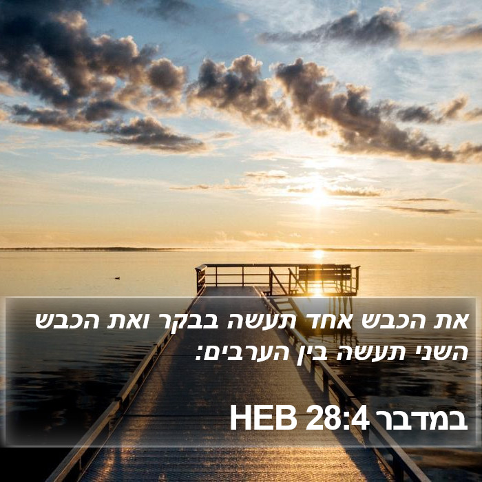 במדבר 28:4 HEB Bible Study