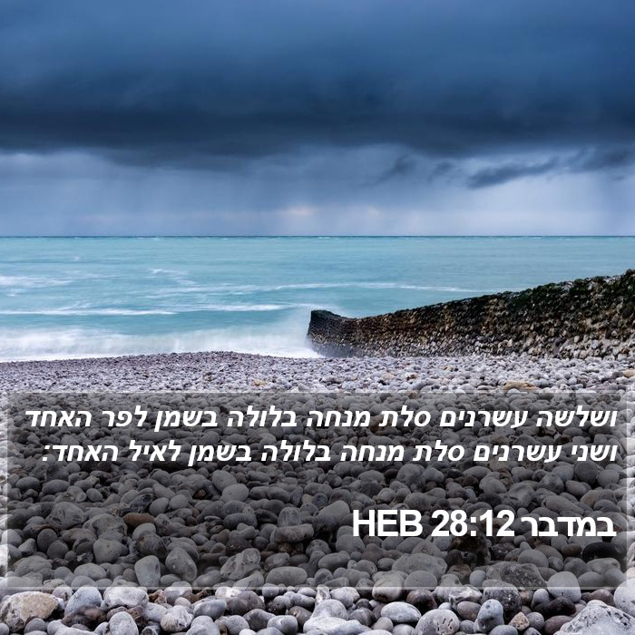 במדבר 28:12 HEB Bible Study