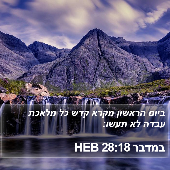 במדבר 28:18 HEB Bible Study