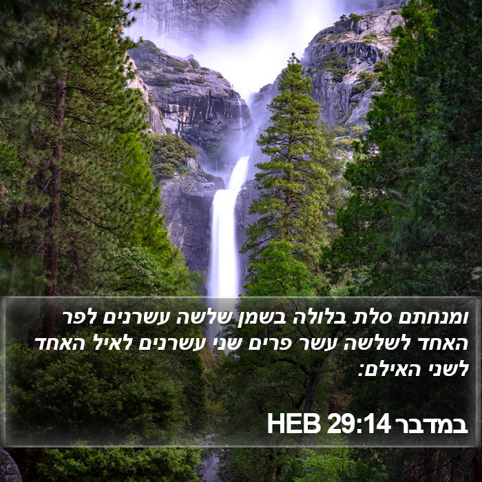 במדבר 29:14 HEB Bible Study