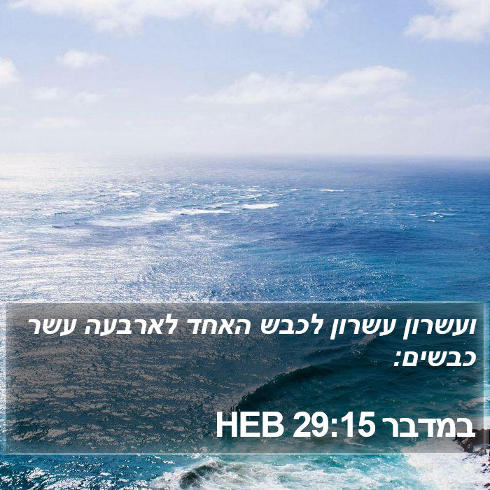 במדבר 29:15 HEB Bible Study