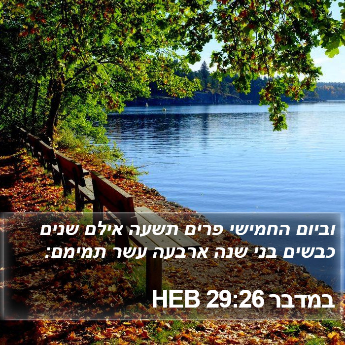 במדבר 29:26 HEB Bible Study