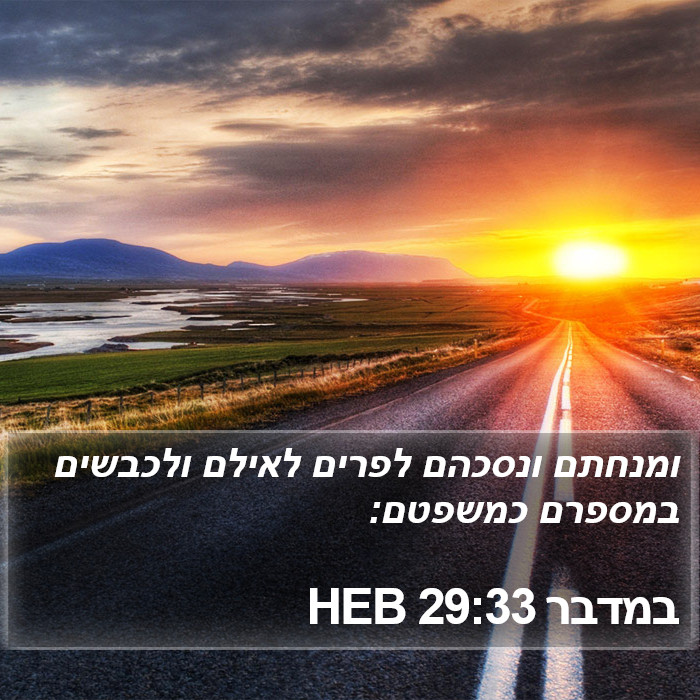 במדבר 29:33 HEB Bible Study