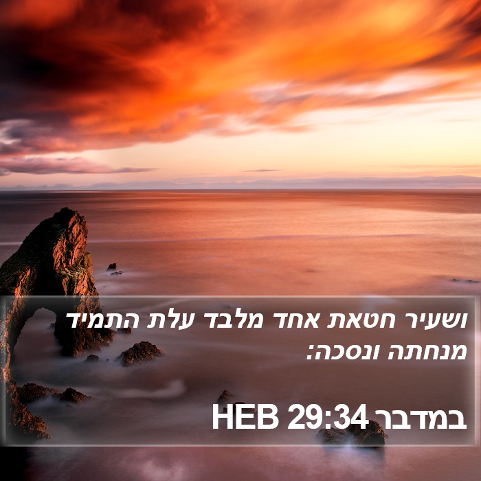 במדבר 29:34 HEB Bible Study