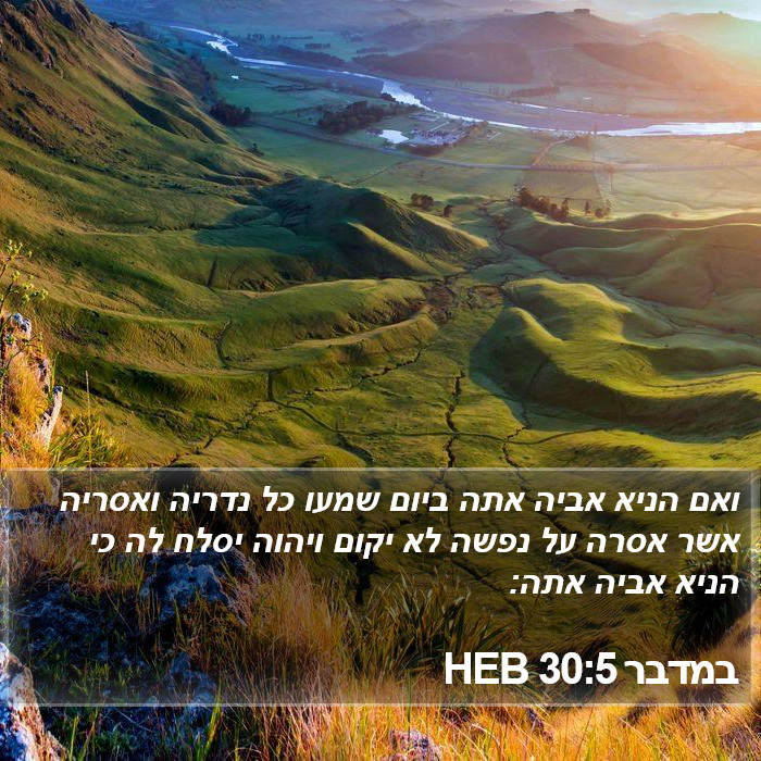 במדבר 30:5 HEB Bible Study