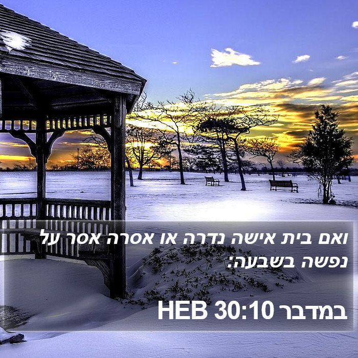 במדבר 30:10 HEB Bible Study