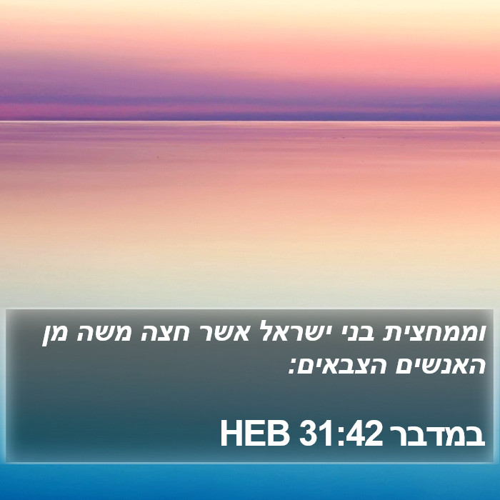 במדבר 31:42 HEB Bible Study