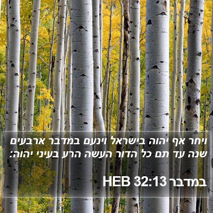 במדבר 32:13 HEB Bible Study