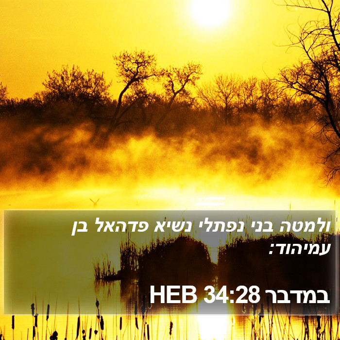 במדבר 34:28 HEB Bible Study