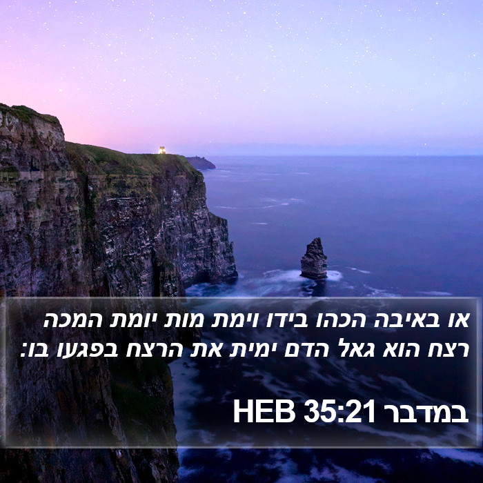 במדבר 35:21 HEB Bible Study