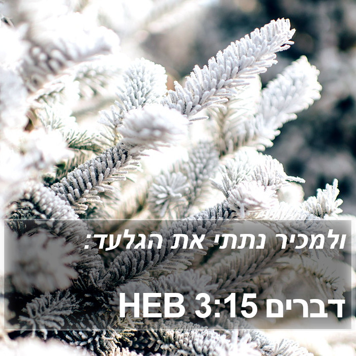 דברים 3:15 HEB Bible Study